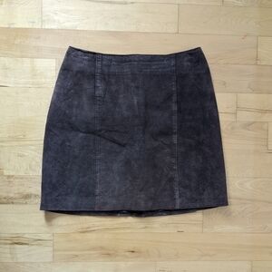 Vintage genuine suede brown mini skirt size 10 @B1